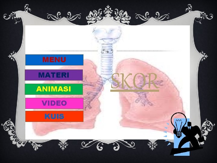 MENU MATERI ANIMASI VIDEO KUIS SKOR MENU MATERI ANIMASI VIDEO KUIS SKOR