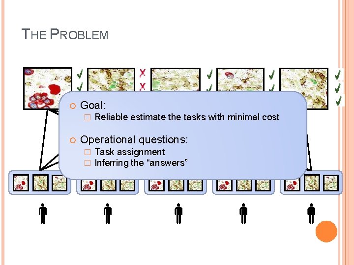 THE PROBLEM Goal: � Reliable estimate the tasks with minimal cost Operational questions: �