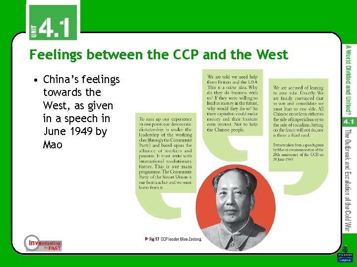 Feelings between the CCP and the West • China’s feelings towards the West, as Feelings between the CCP and the West • China’s feelings towards the West, as