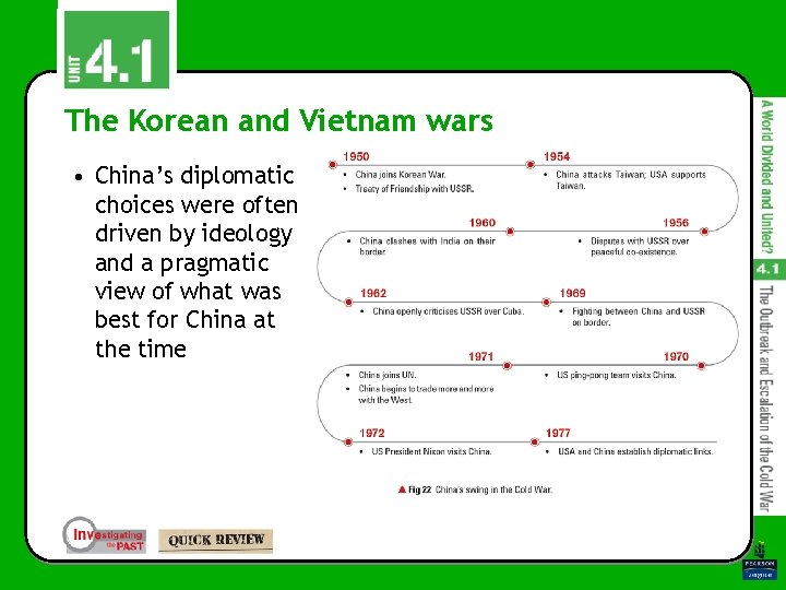 The Korean and Vietnam wars • China’s diplomatic choices were often driven by ideology The Korean and Vietnam wars • China’s diplomatic choices were often driven by ideology