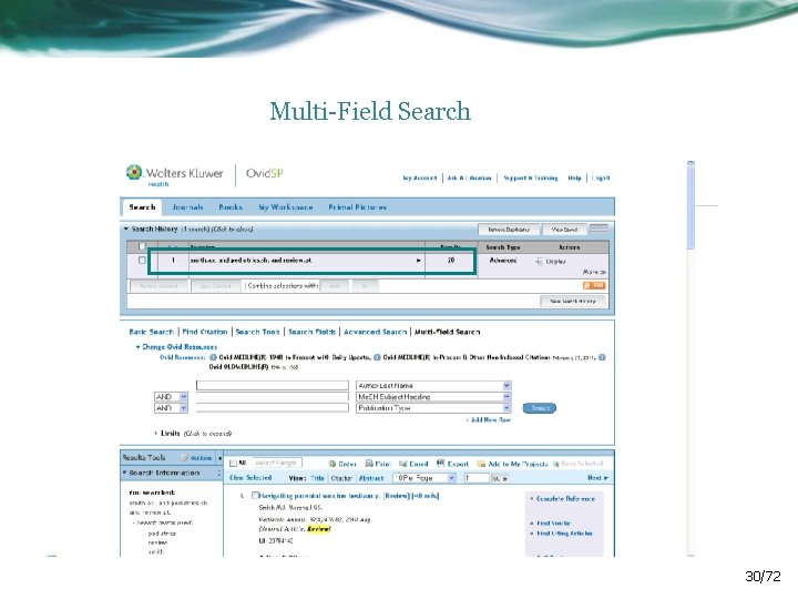 Multi-Field Search 30/72 