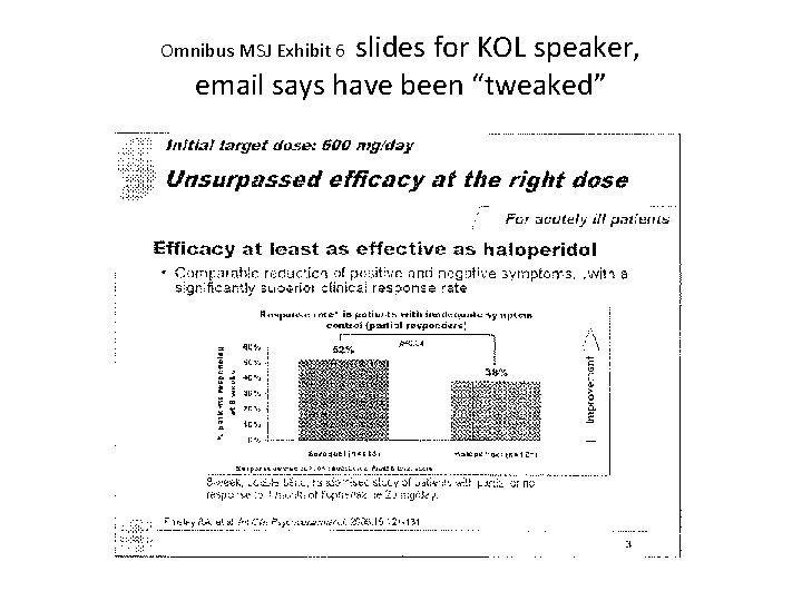 slides for KOL speaker, email says have been “tweaked” Omnibus MSJ Exhibit 6 