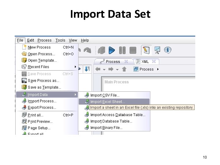 Import Data Set 10 Import Data Set 10