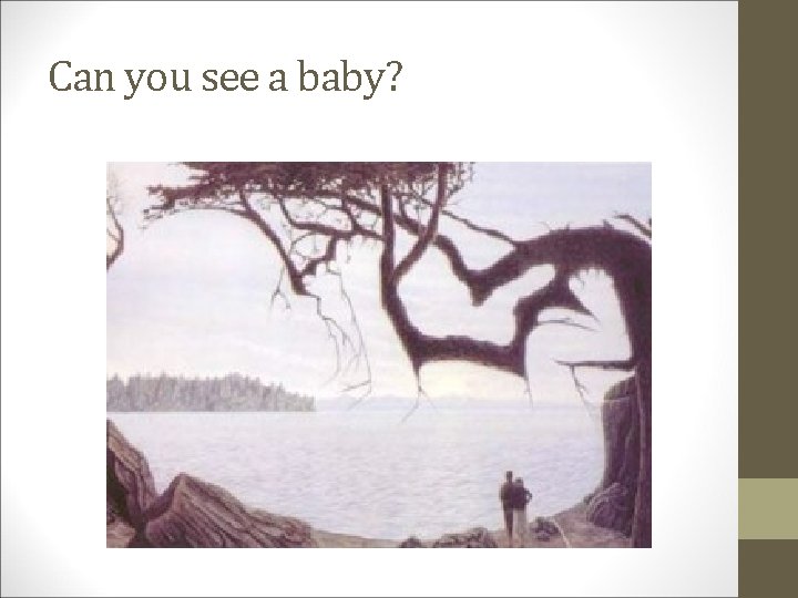Can you see a baby? 