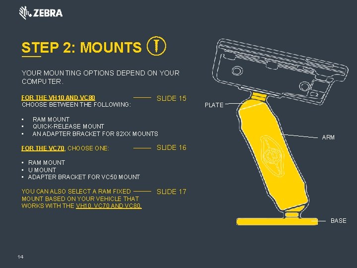 STEP 2: MOUNTS YOUR MOUNTING OPTIONS DEPEND ON YOUR COMPUTER. FOR THE VH 10 STEP 2: MOUNTS YOUR MOUNTING OPTIONS DEPEND ON YOUR COMPUTER. FOR THE VH 10