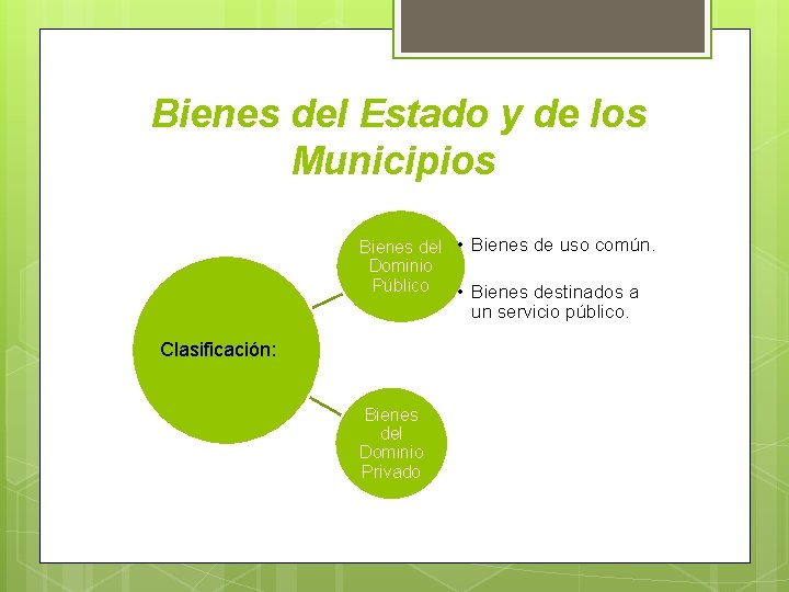  Bienes del Estado y de los Municipios Bienes del • Bienes de uso