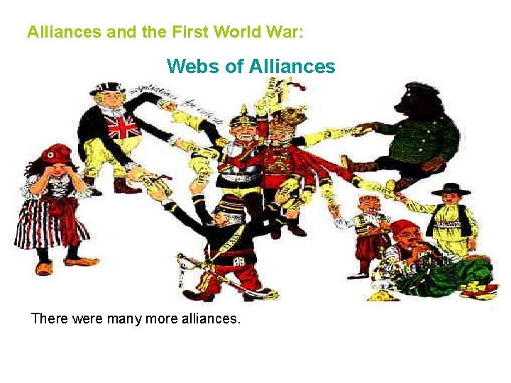 Alliances and the First World War: Webs of Alliances There were many more alliances.