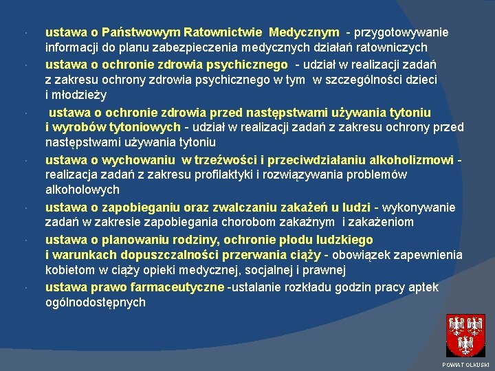  ustawa o Państwowym Ratownictwie Medycznym - przygotowywanie informacji do planu zabezpieczenia medycznych działań