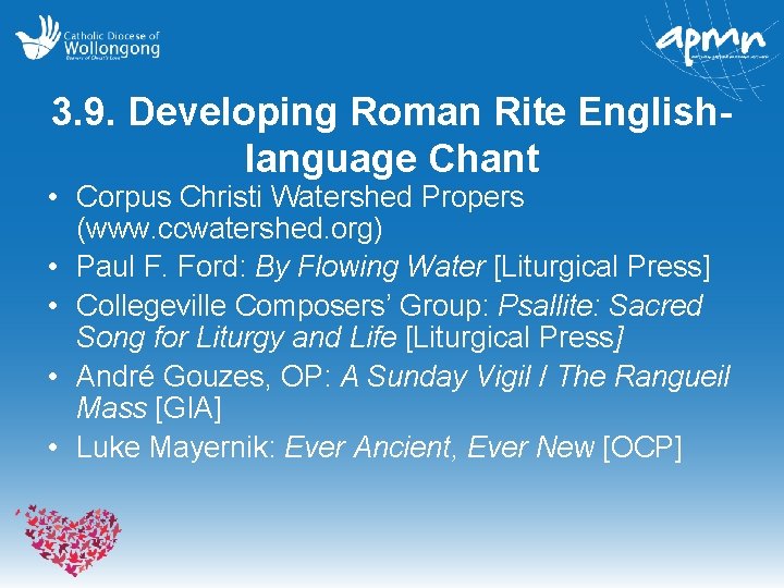 3. 9. Developing Roman Rite Englishlanguage Chant • Corpus Christi Watershed Propers (www. ccwatershed.