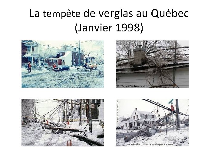 La tempête de verglas au Québec (Janvier 1998) 