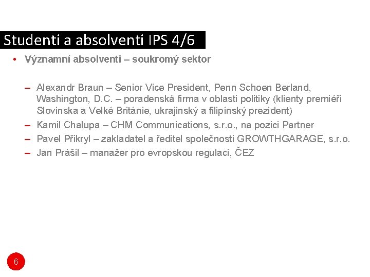 Studenti a absolventi IPS 4/6 • Významní absolventi – soukromý sektor – Alexandr Braun Studenti a absolventi IPS 4/6 • Významní absolventi – soukromý sektor – Alexandr Braun