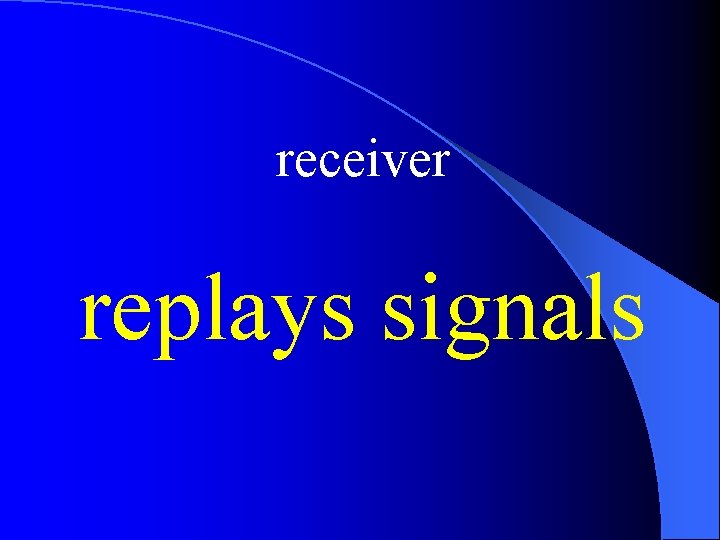 receiver replays signals 