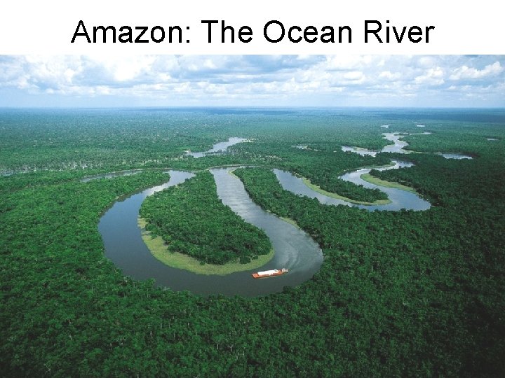 Amazon: The Ocean River • The Amazon is the second longest river in the
