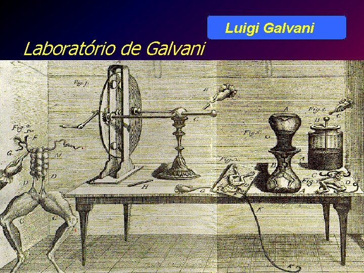 Laboratório de Galvani Luigi Galvani 