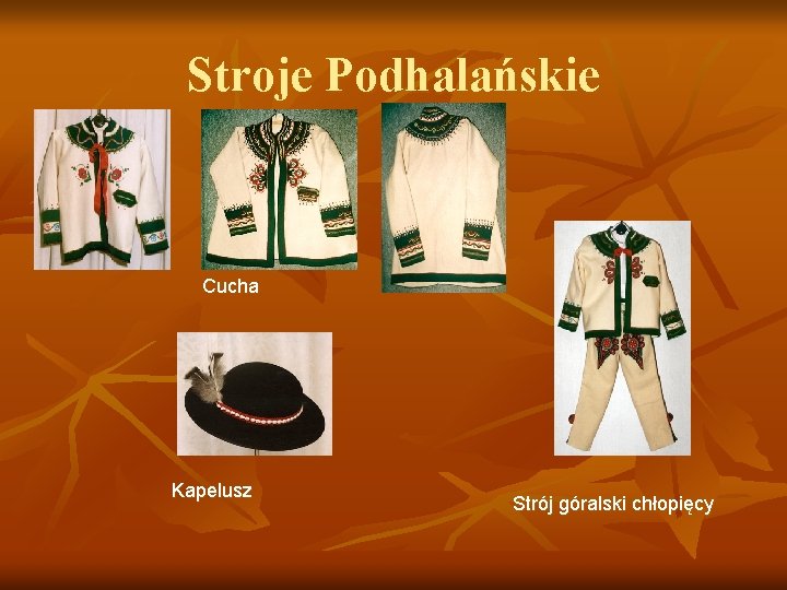 Stroje Podhalańskie Cucha Kapelusz Strój góralski chłopięcy 