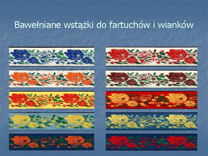 Bawełniane wstążki do fartuchów i wianków 