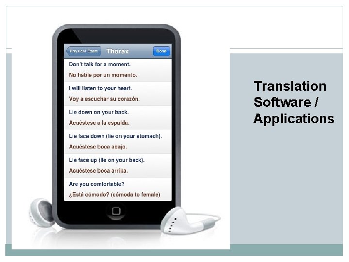 Translation Software / Applications 