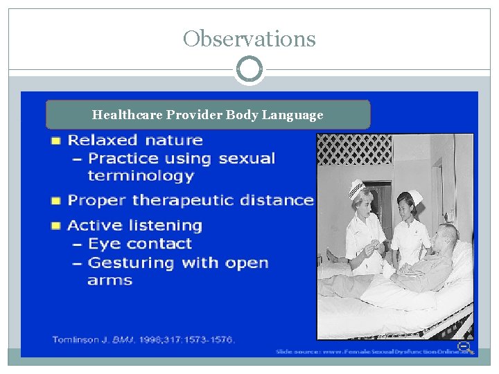 Observations Healthcare Provider Body Language 