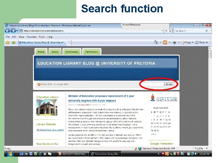 Search function 