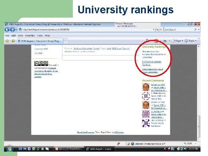 University rankings 