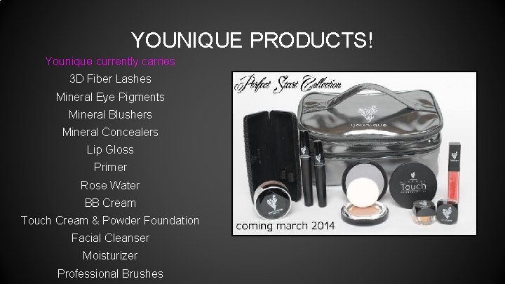 YOUNIQUE PRODUCTS! Younique currently carries 3 D Fiber Lashes Mineral Eye Pigments Mineral Blushers