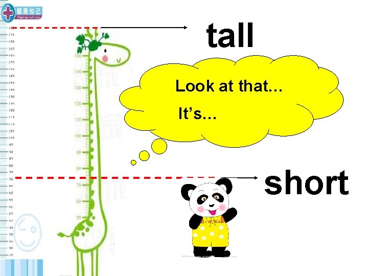 tall Look at that… It’s… short 