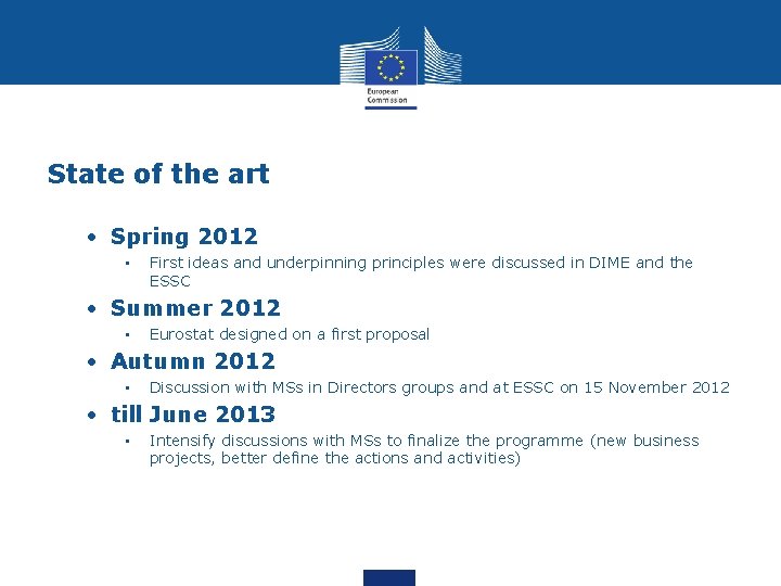 State of the art • Spring 2012 • First ideas and underpinning principles were State of the art • Spring 2012 • First ideas and underpinning principles were
