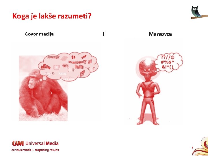 Koga je lakše razumeti? Govor medija ili Marsovca 2 