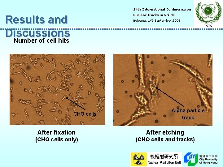 24 th International Conference on Nuclear Tracks in Solids Results and Discussions Number of