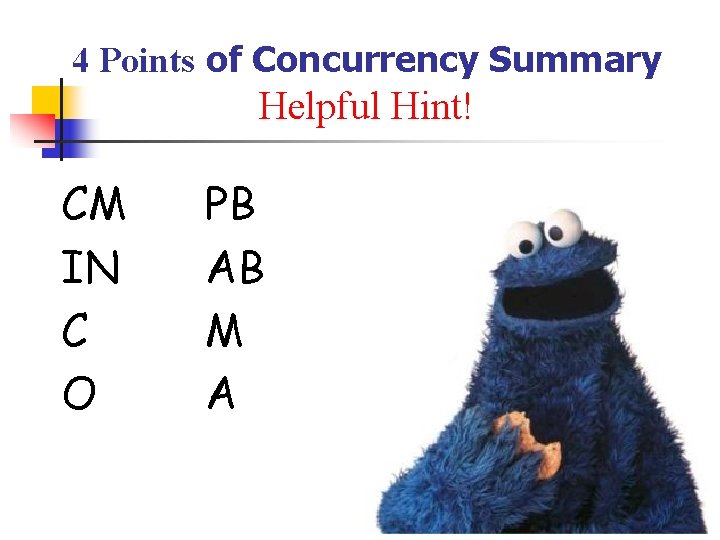 4 Points of Concurrency Summary Helpful Hint! CM IN C O PB AB M 4 Points of Concurrency Summary Helpful Hint! CM IN C O PB AB M