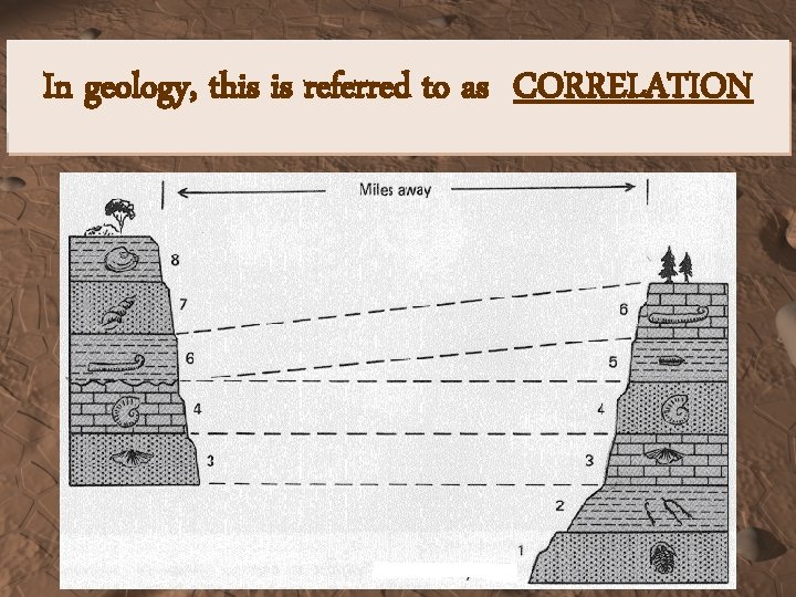 In Ingeology, thisa geologist is referred CORRELATION the diagram below, has matchedtoup as rock