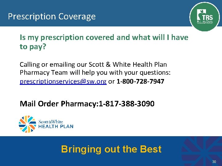 Prescription Coverage Is my prescription covered and what will I have to pay? Calling