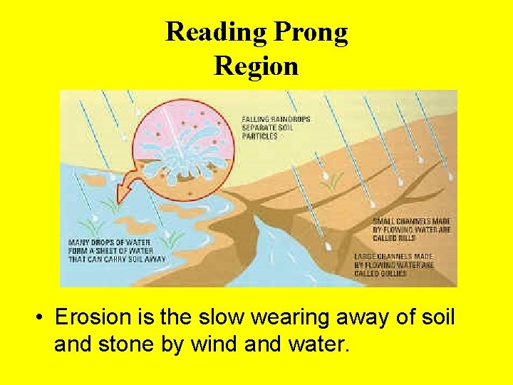 Reading Prong Region • Erosion is the slow wearing away of soil and stone