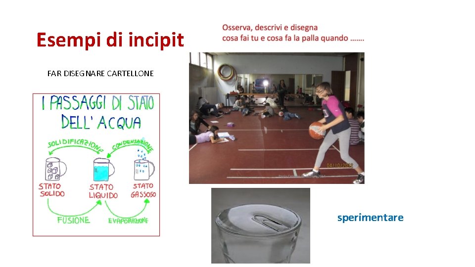 Esempi di incipit FAR DISEGNARE CARTELLONE sperimentare 