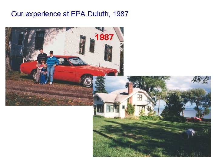 Our experience at EPA Duluth, 1987 