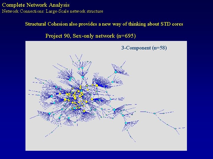 Complete Network Analysis Network Connections: Large-Scale network structure Structural Cohesion also provides a new