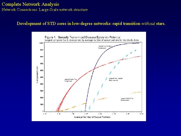 Complete Network Analysis Network Connections: Large-Scale network structure Development of STD cores in low-degree