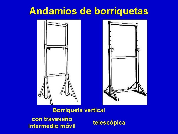 Andamios de borriquetas Borriqueta vertical con travesaño telescópica intermedio móvil 