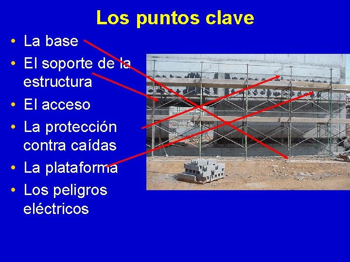 Los puntos clave • La base • El soporte de la estructura • El