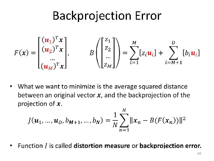 Backprojection Error • 69 