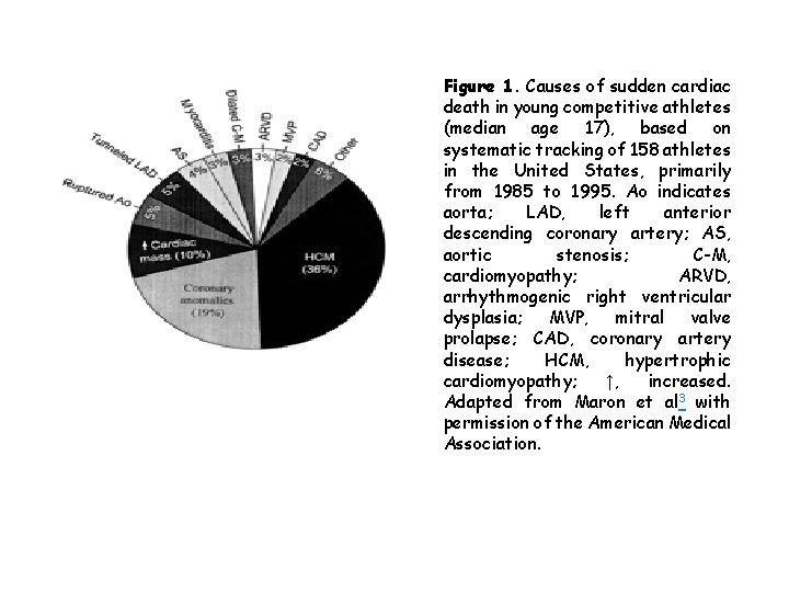 Figure 1. Causes of sudden cardiac death in young competitive athletes (median age 17),