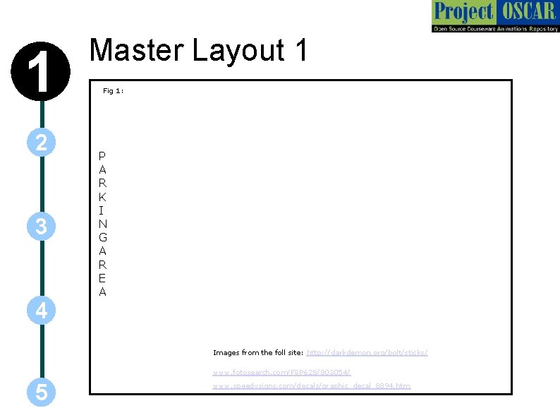 1 2 3 4 Master Layout 1 Fig 1: P A R K I