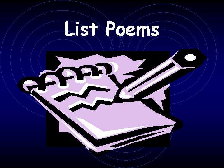 List Poems 