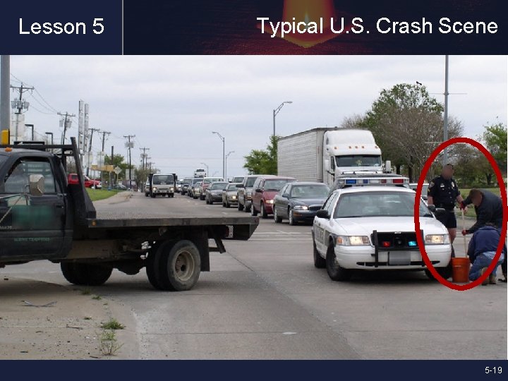 Lesson 5 Typical U. S. Crash Scene 5 -19 