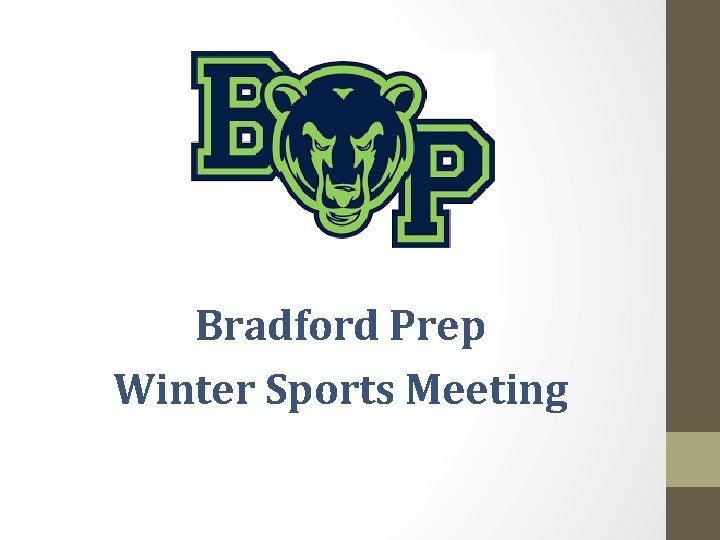 Bradford Prep Winter Sports Meeting 