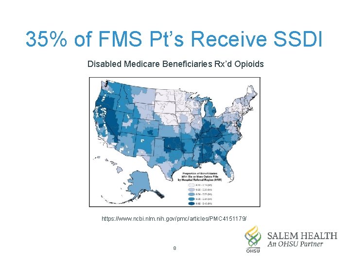 35% of FMS Pt’s Receive SSDI Disabled Medicare Beneficiaries Rx’d Opioids https: //www. ncbi.