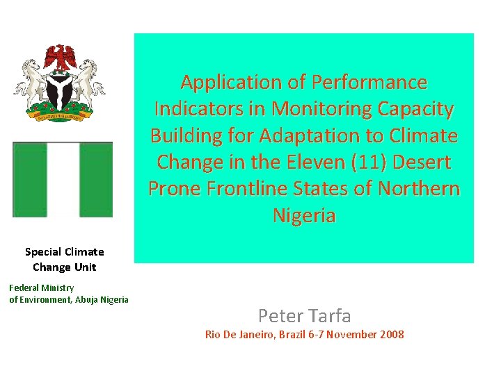 Application of Performance Indicators in Monitoring Capacity Building for Adaptation to Climate Change in