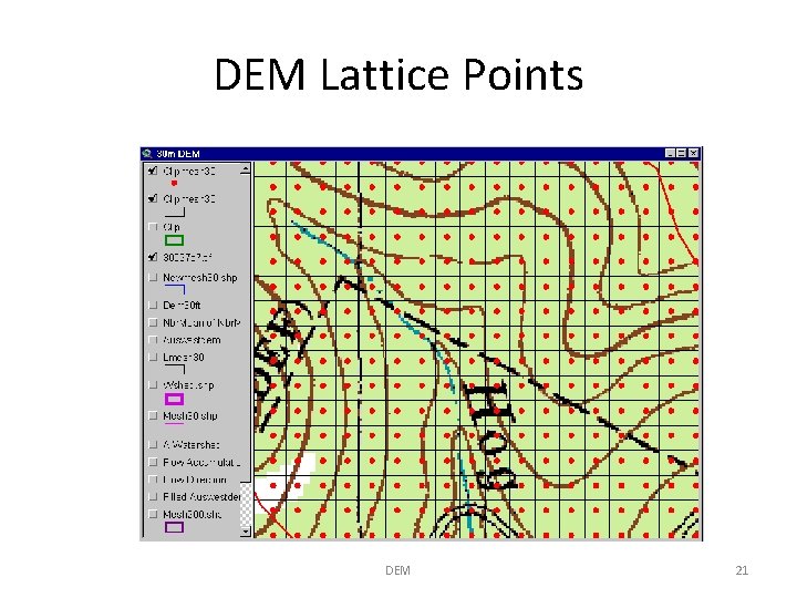 DEM Lattice Points DEM 21 