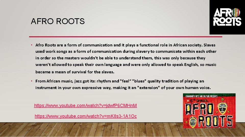 AFRO ROOTS • Afro Roots are a form of communication and it plays a
