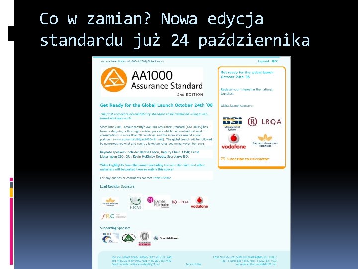 Co w zamian? Nowa edycja standardu już 24 października Co w zamian? Nowa edycja standardu już 24 października